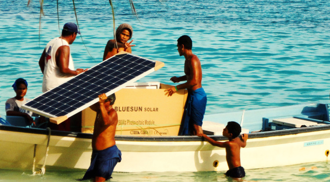 Island solar panels