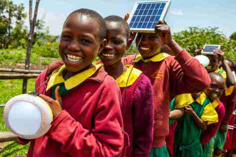 Solar powered lights bring smiles to the school children of Bomet County, Kenya. Corrie Wingate